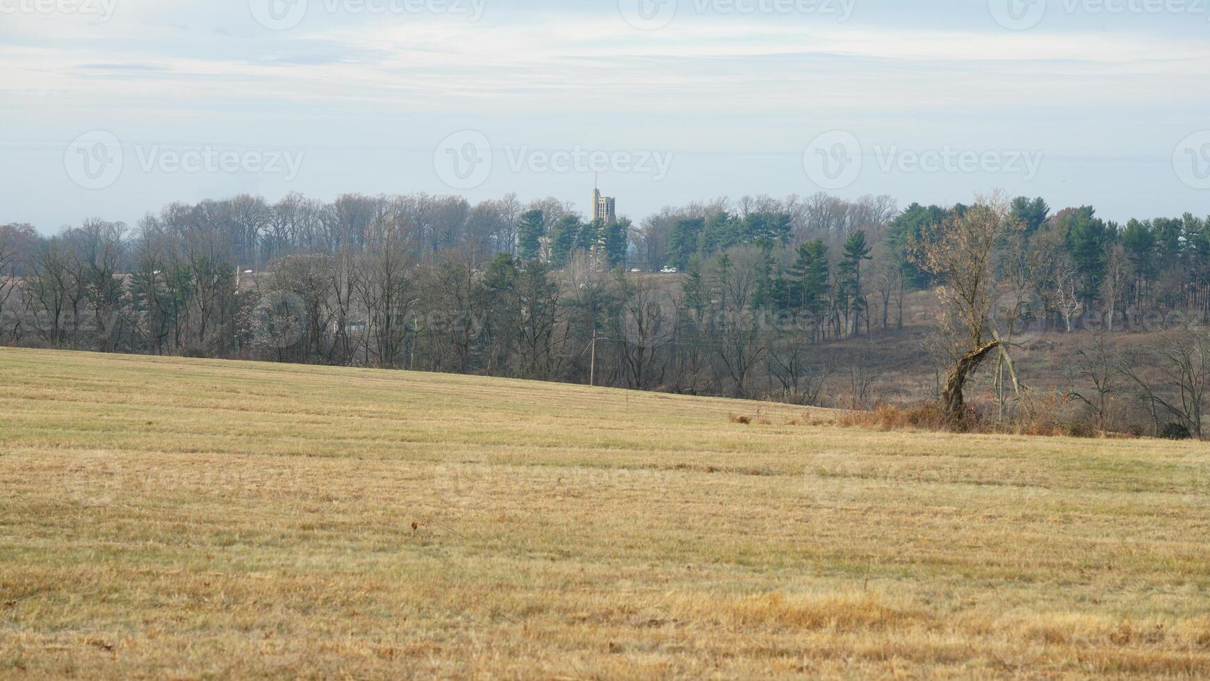 The valley Forge view with the meadows and woods in the USA photo