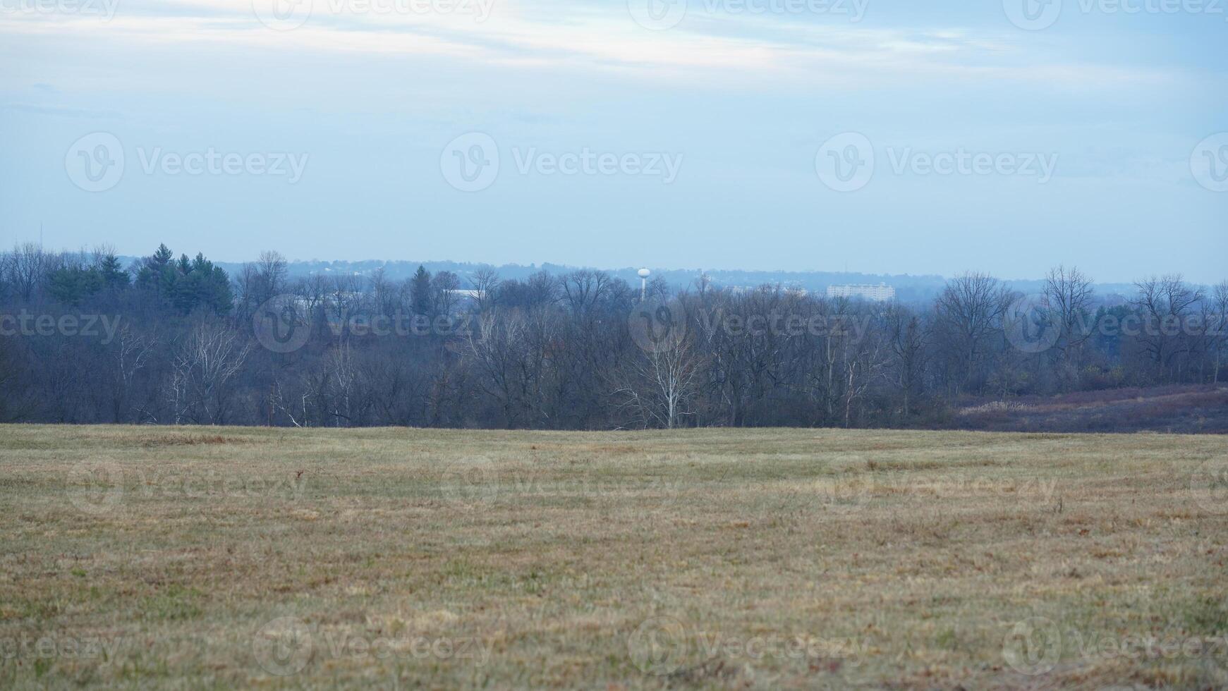 The valley Forge view with the meadows and woods in the USA photo