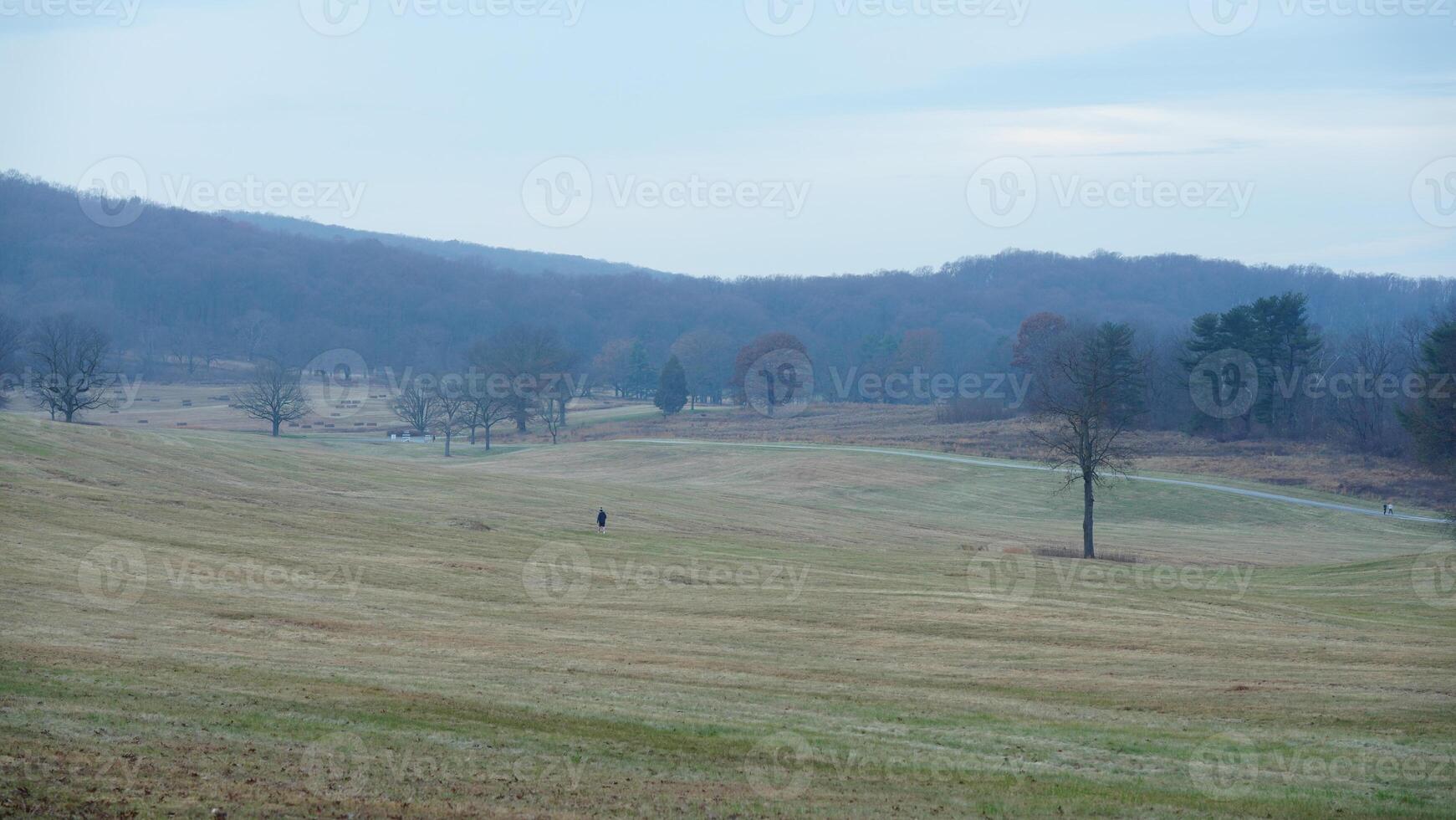 The valley Forge view with the meadows and woods in the USA photo