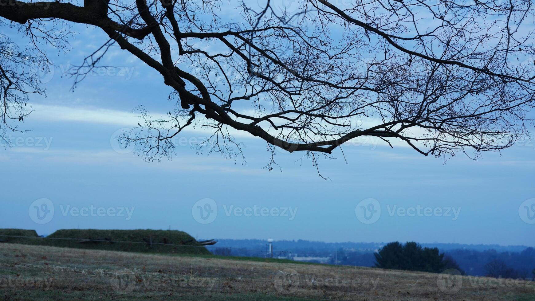 The valley Forge view with the meadows and woods in the USA photo