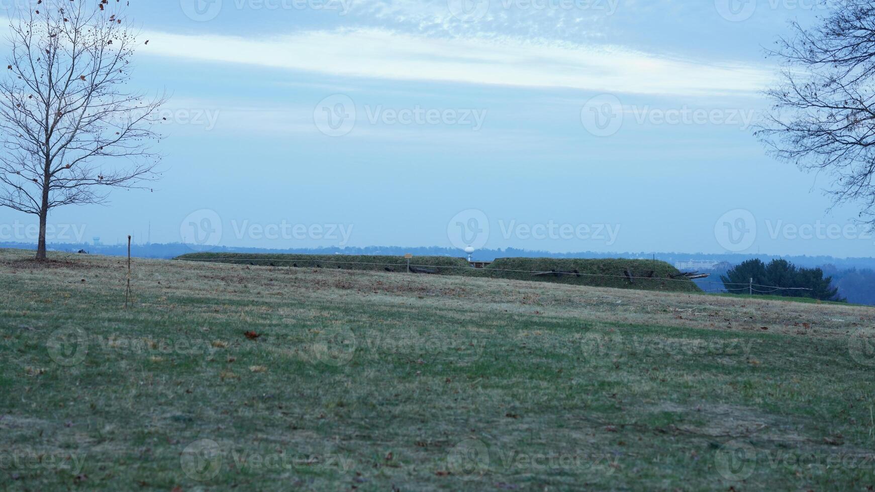 The valley Forge view with the meadows and woods in the USA photo