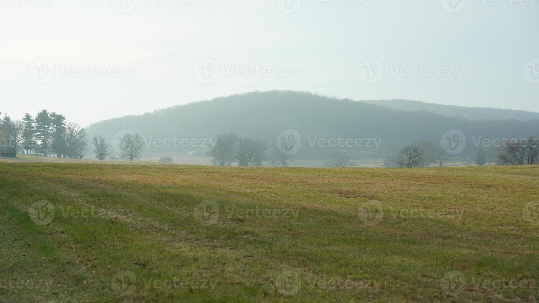 The valley Forge view with the meadows and woods in the USA photo