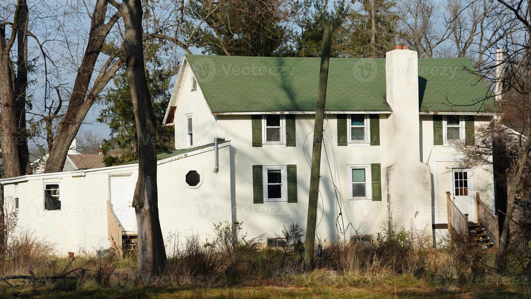 The houses view located in the USA town or countryside photo