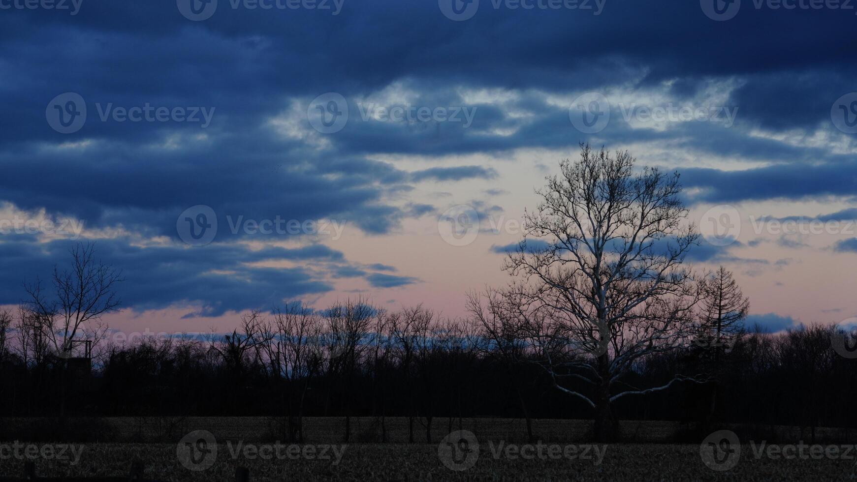 The beautiful sunset sky view with the colorful clouds as background photo