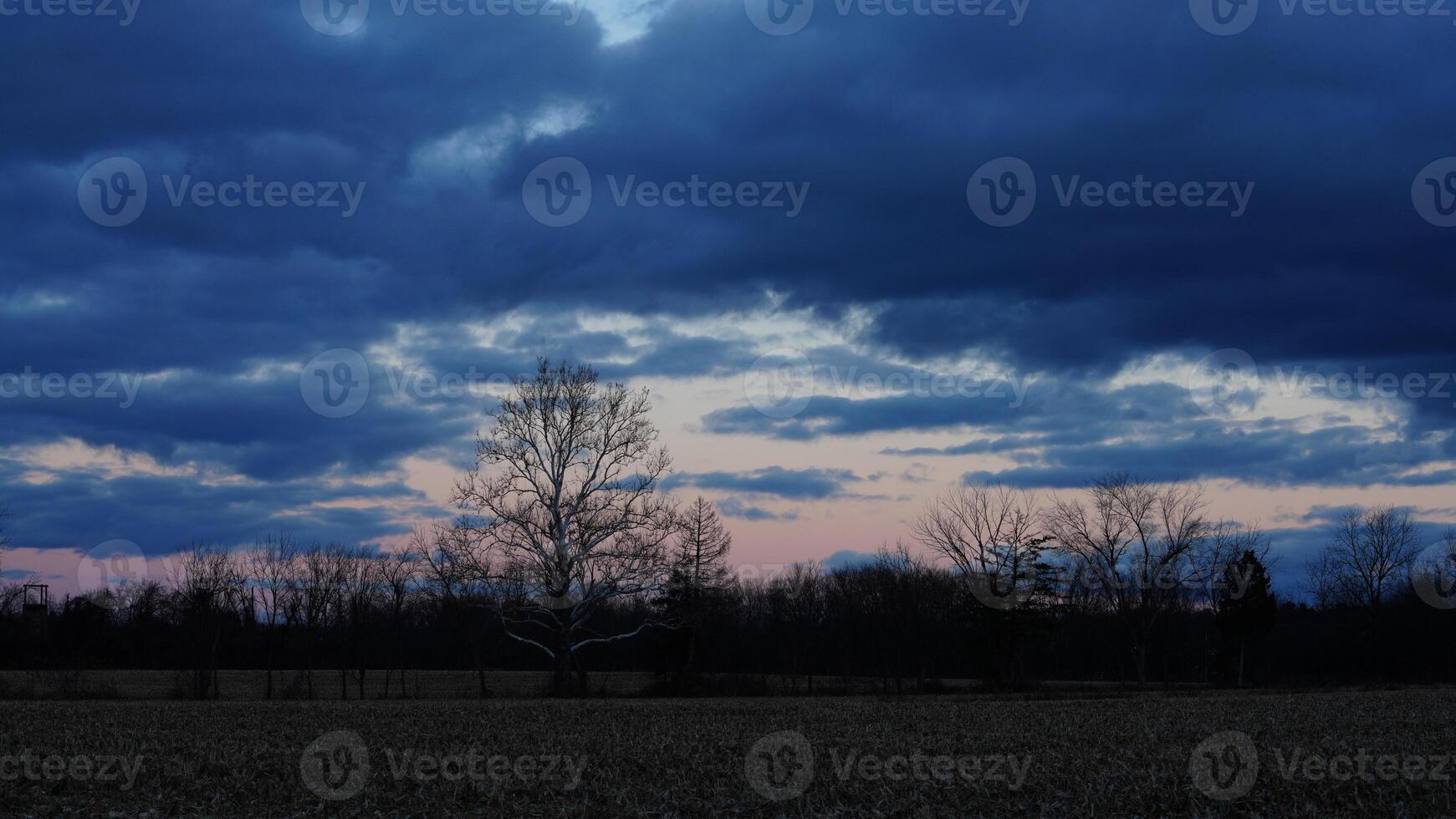 The beautiful sunset sky view with the colorful clouds as background photo