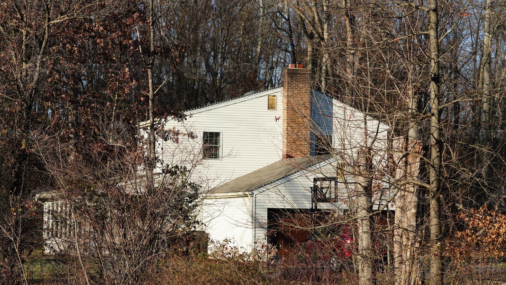 The houses view located in the USA town or countryside photo