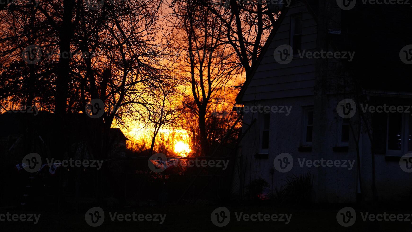 The beautiful sunset sky view with the colorful clouds as background photo