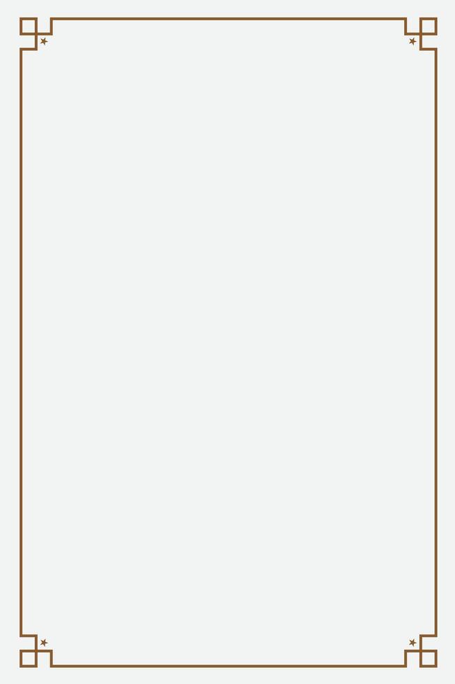 Border frame line deco label simple line corner empty signboard vector
