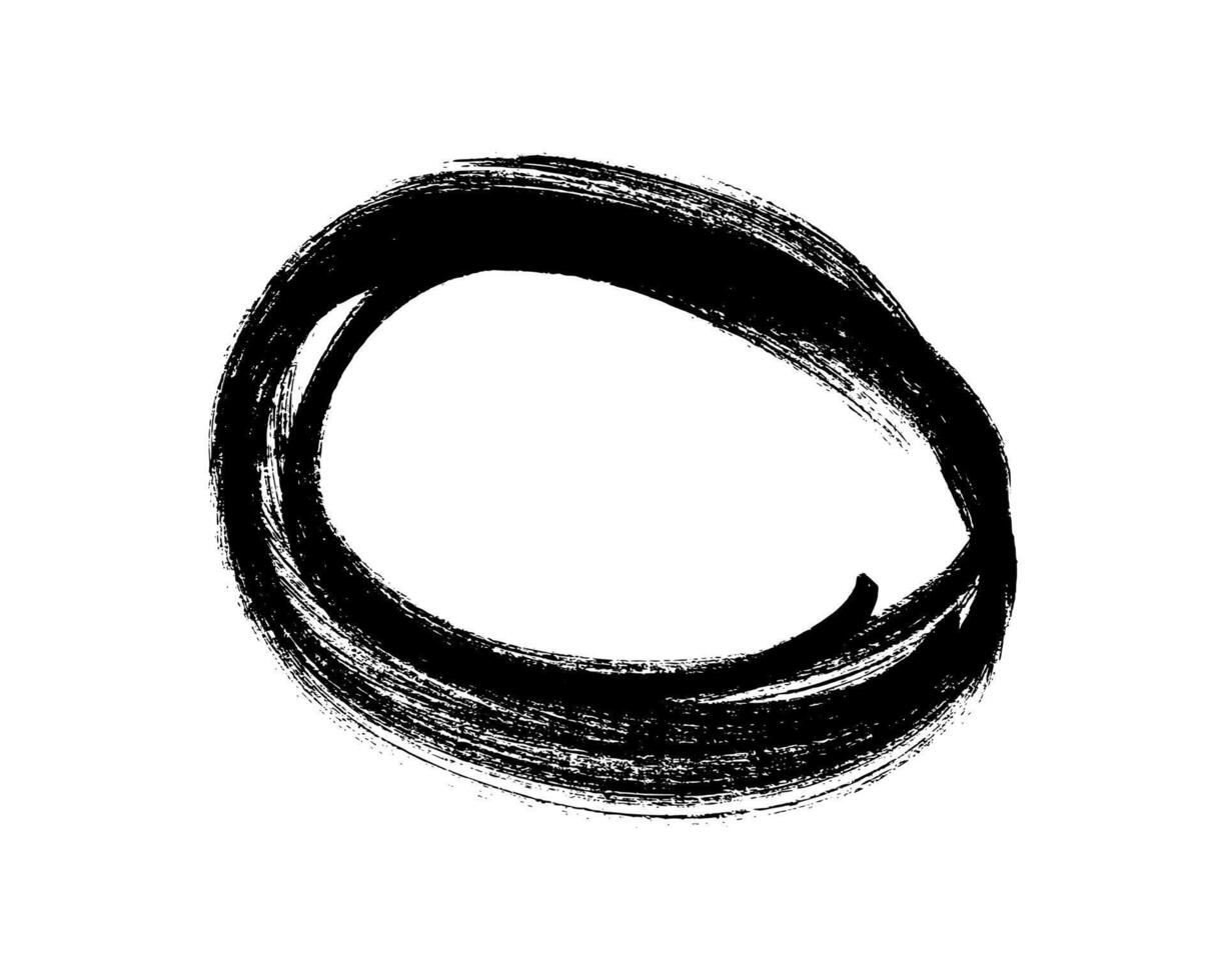 Circle drawn with a black marker vector