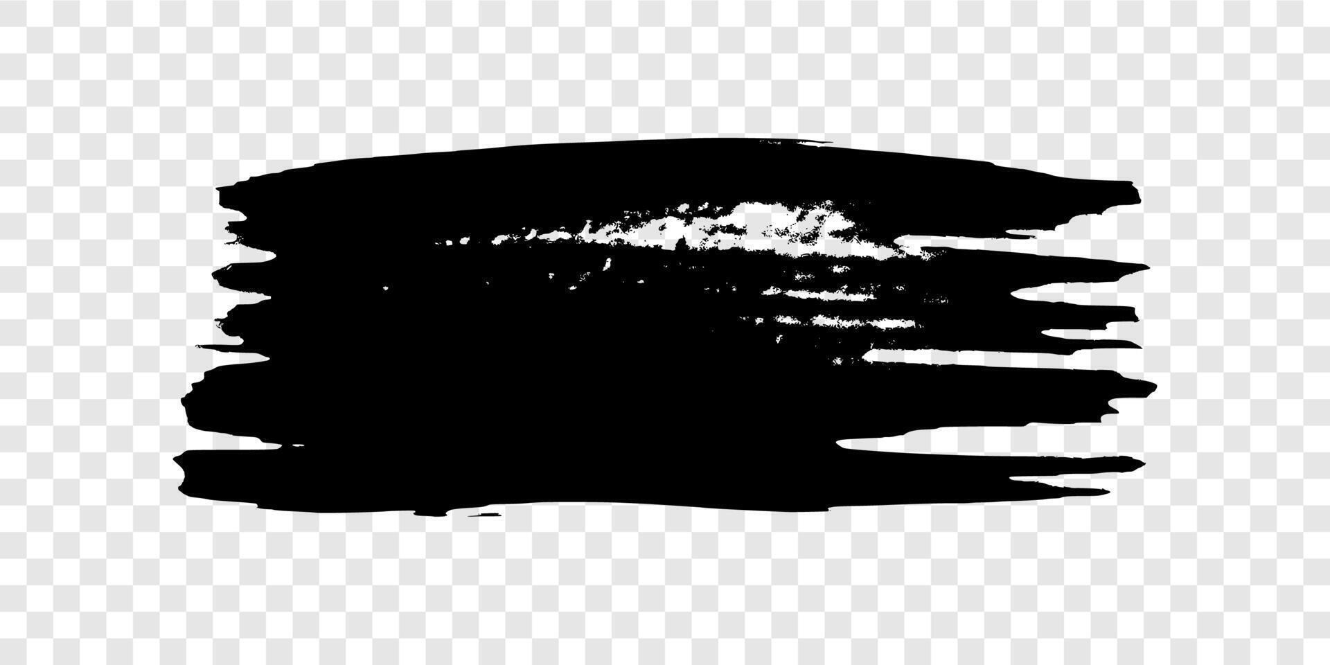 Black brush stroke. Hand drawn ink spot isolated on background. illustration vector