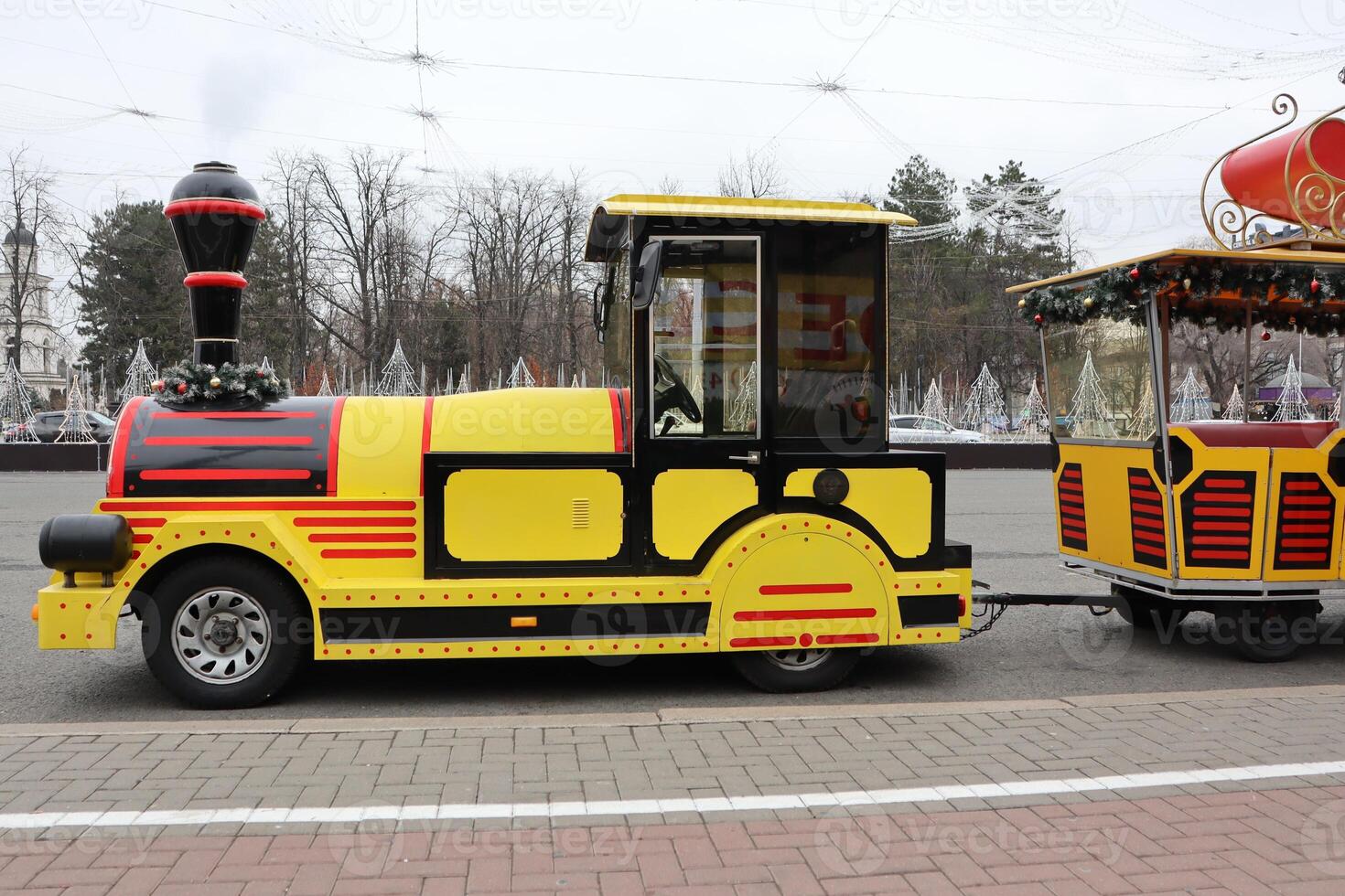 Enjoy a vibrant and colorful Mini Train specifically designed for children at the Amusement Park photo