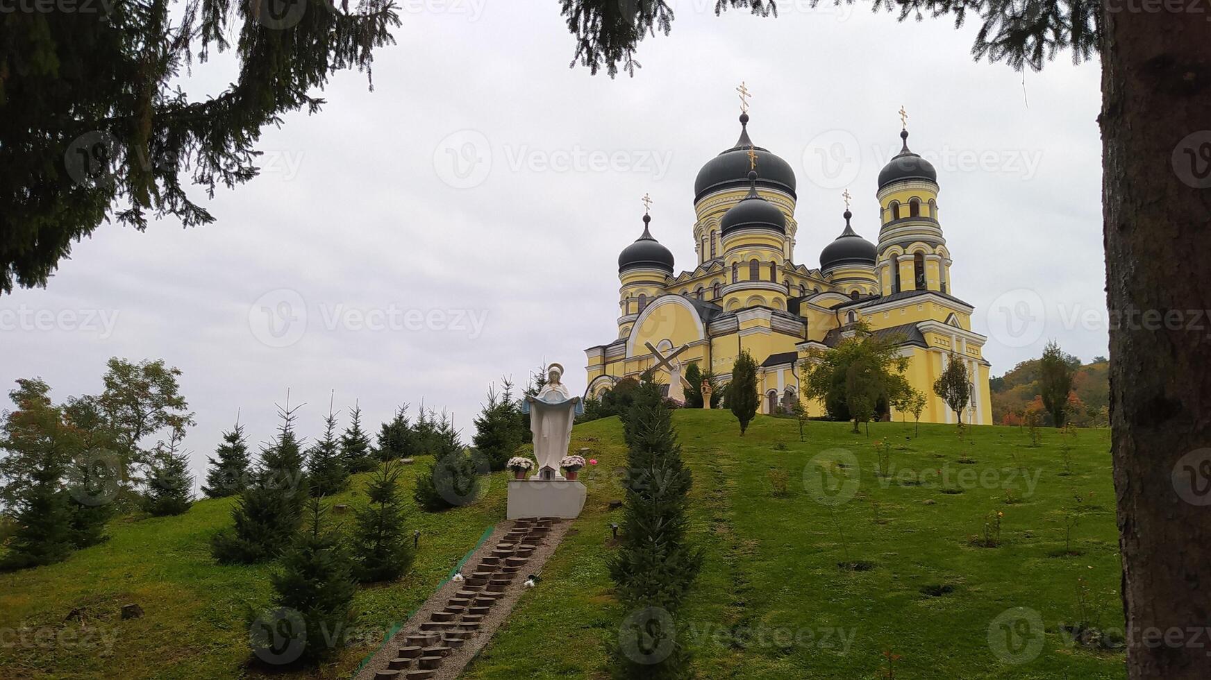 A Beautiful Orthodox Church stands majestically on a Hill, captivating all who visit it photo