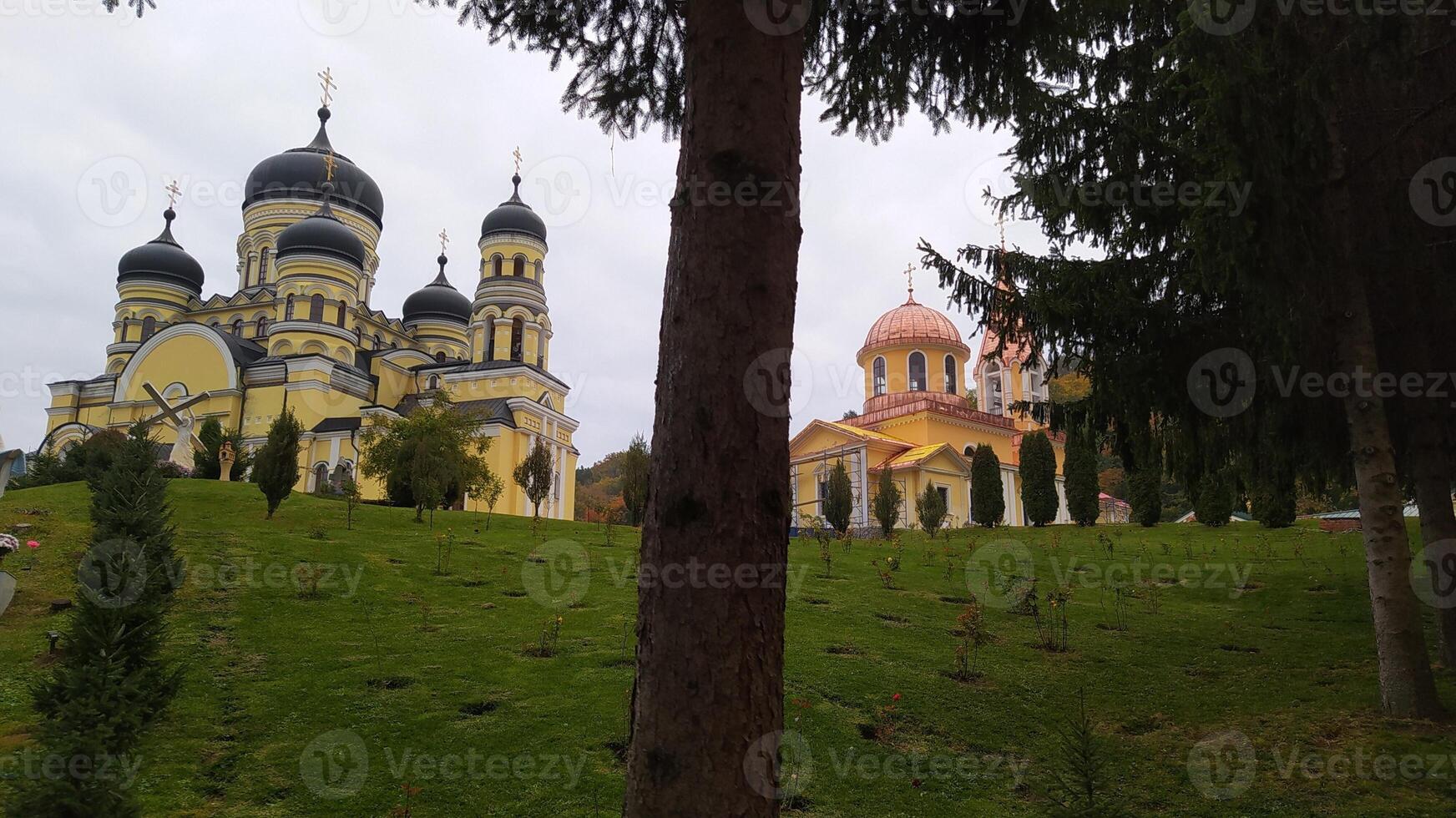 Exploring Historic Church Architecture Nestled in Nature and Surrounded by Beautiful Landscapes photo
