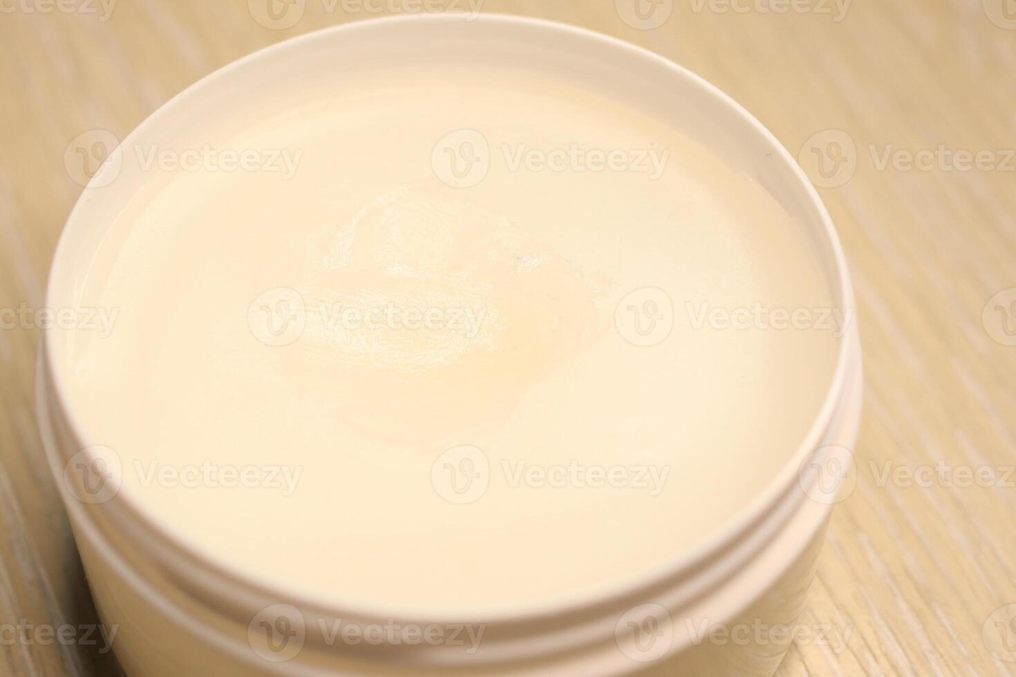 Vaseline is an ointment like white mass without odor and taste photo