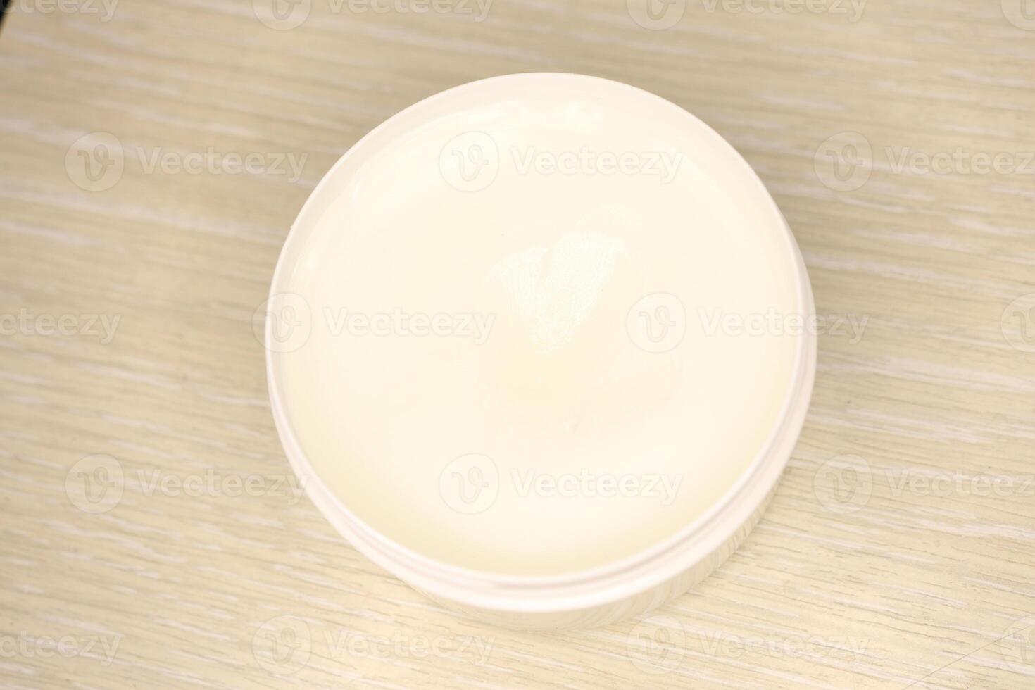 Vaseline is an ointment like white mass without odor and taste photo