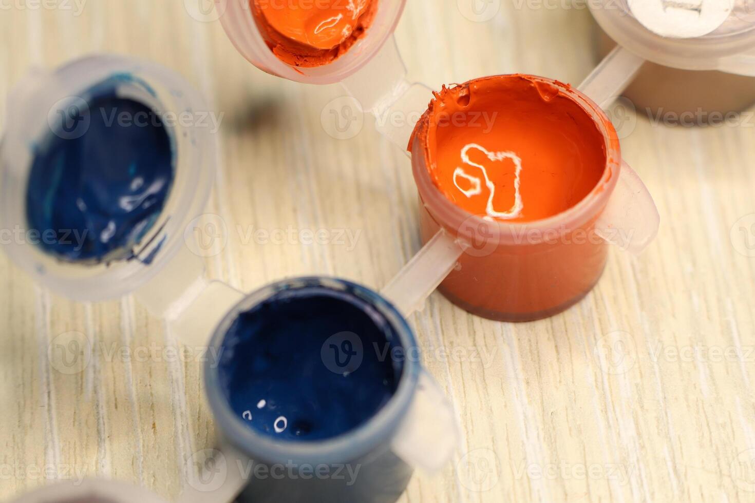 Explore the world of vibrant paint pots, perfect for all your creative and artistic art projects photo