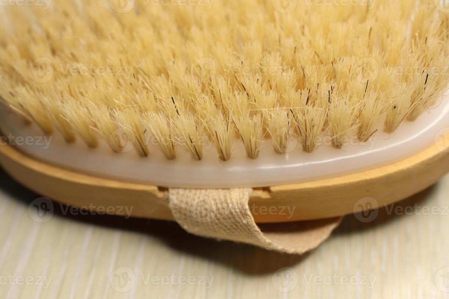 Discover the Natural Bristle Bath Brush, perfect for exfoliation and deep cleansing photo