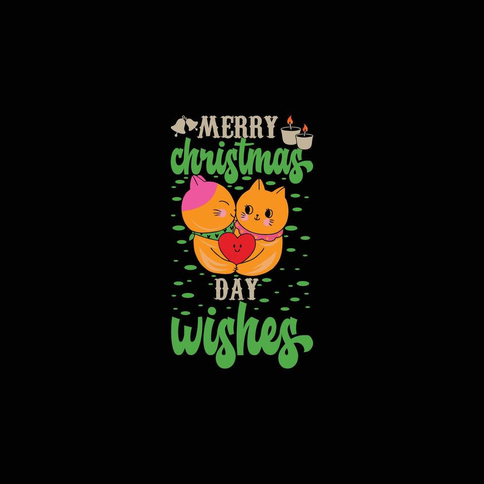 christmas wishes tshirt vector