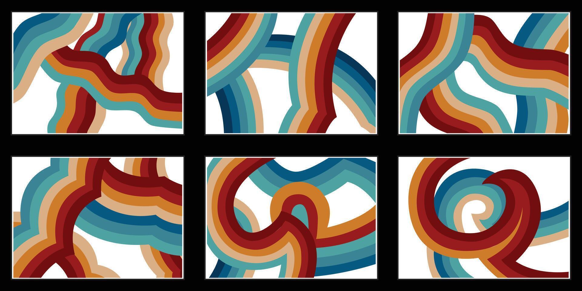 Wavy stripes multi color background, illustration, suitable for background design. vector