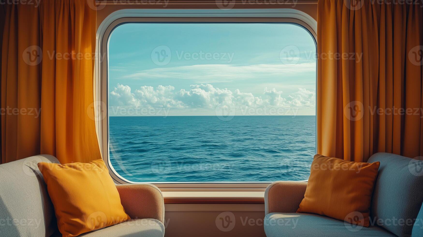 A view of the ocean from a cruise ship photo