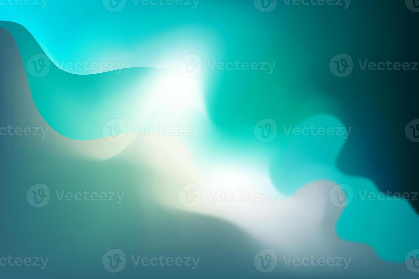 Green blurred gradient smooth abstract background. Horizontal template for digital landing page photo