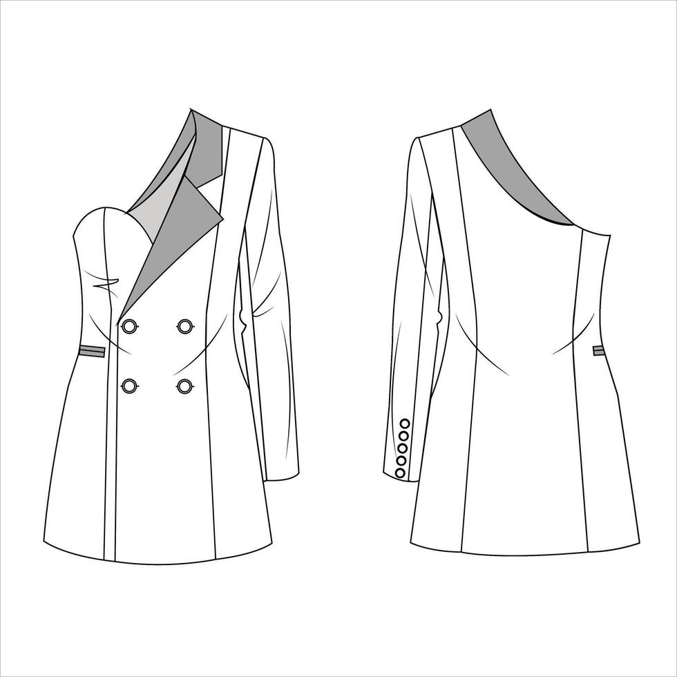 Serene and confident businesswoman wearing formal wear on a white background vector