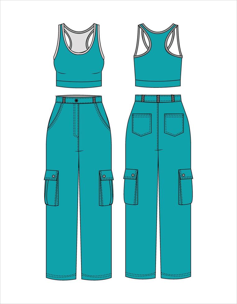 cargo pants and white sneakers, dancing on a clean empty modern vector