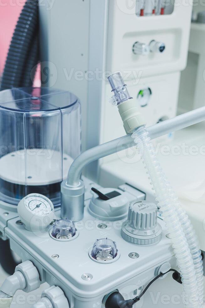 Modern medical equipment in a bright office. Apparatus for ultrasound diagnostics. photo