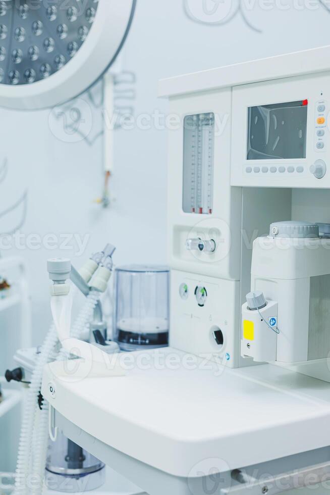 Modern medical equipment in a bright office. Apparatus for ultrasound diagnostics. photo