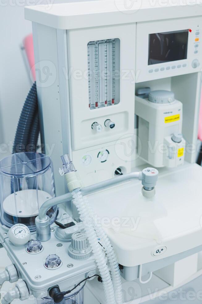 Modern medical equipment in a bright office. Apparatus for ultrasound diagnostics. photo