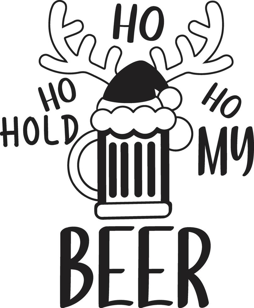 Christmas design with beer mug vector