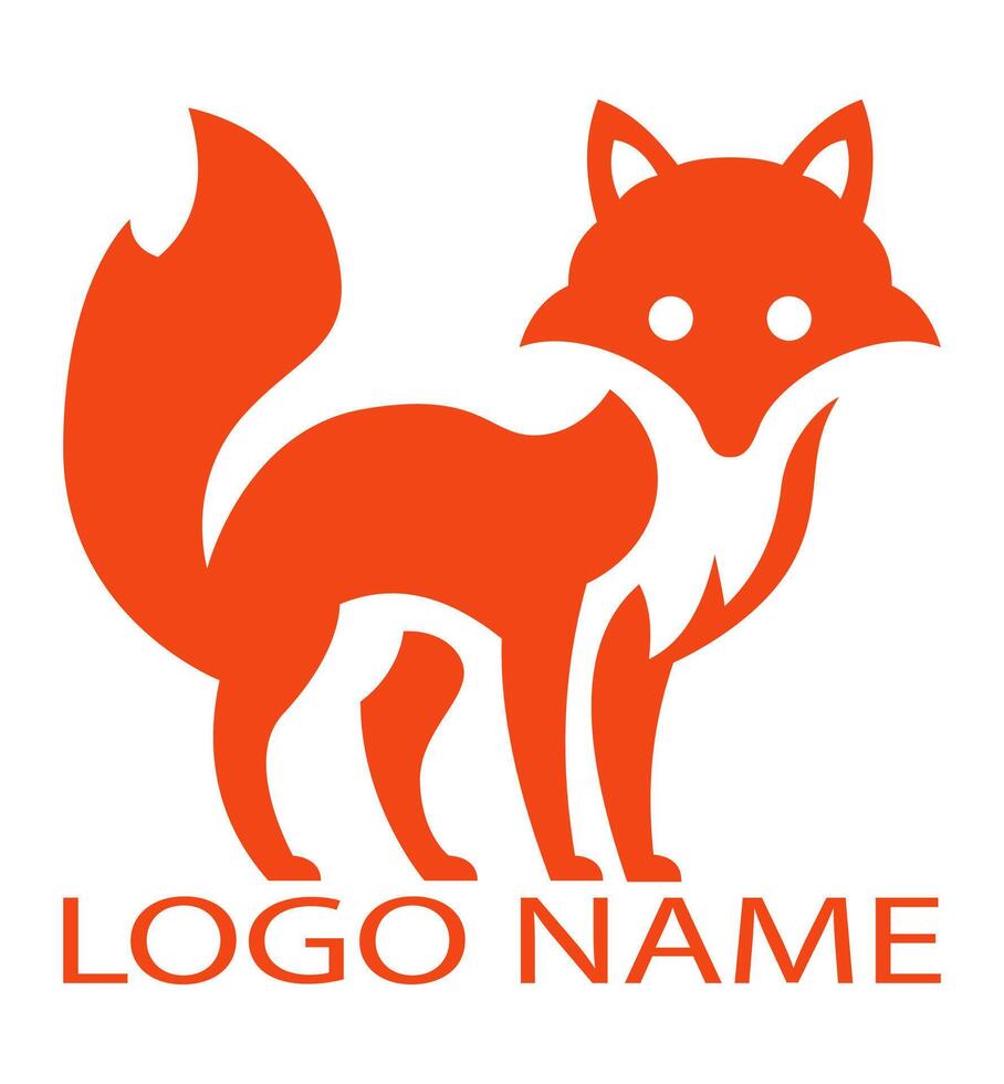 fox creative and original for your business or company logotype illustration isolated on white background vector