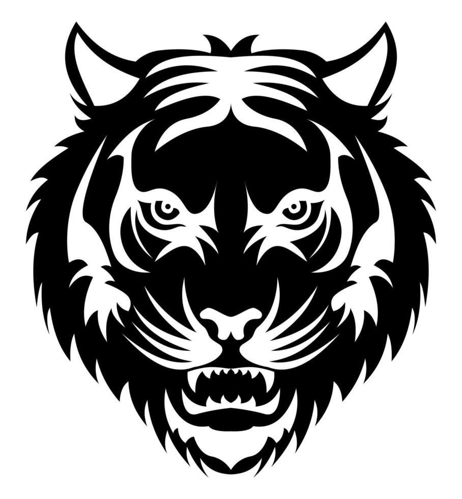 tiger logo creative and original company logotype illustration isolated on white background vector