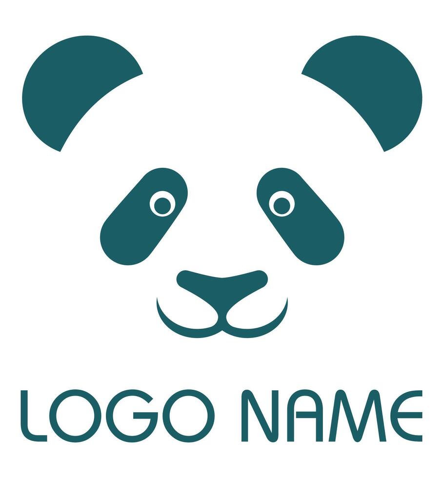 panda bear logo creative and original for your business or company logotype illustration isolated on white background vector