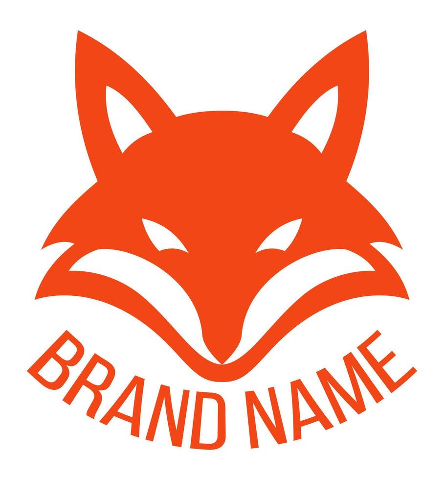 fox logo creative and original for your business or company illustration isolated on white background vector