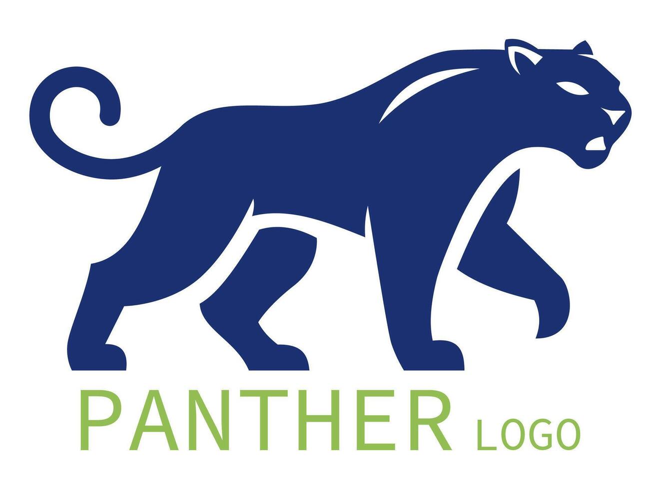 panther logo creative and original for your business or company logotype illustration isolated white background vector