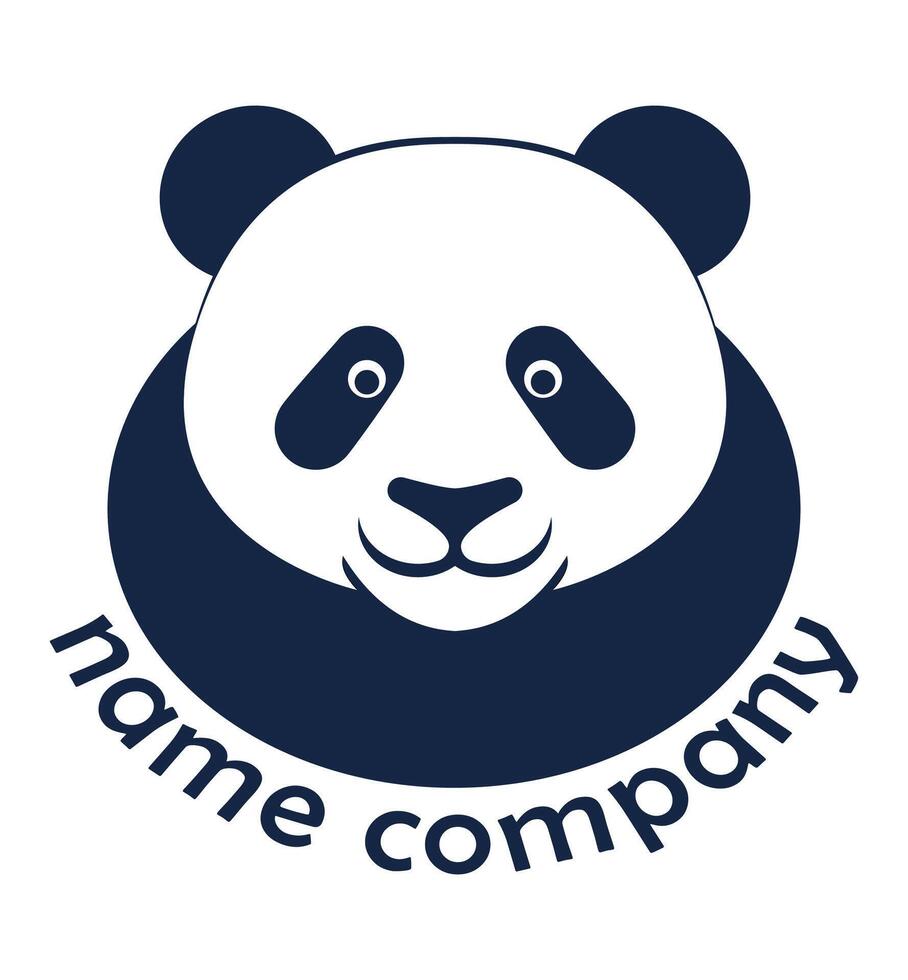 panda bear logo creative and original for your business logotype illustration isolated on white background vector