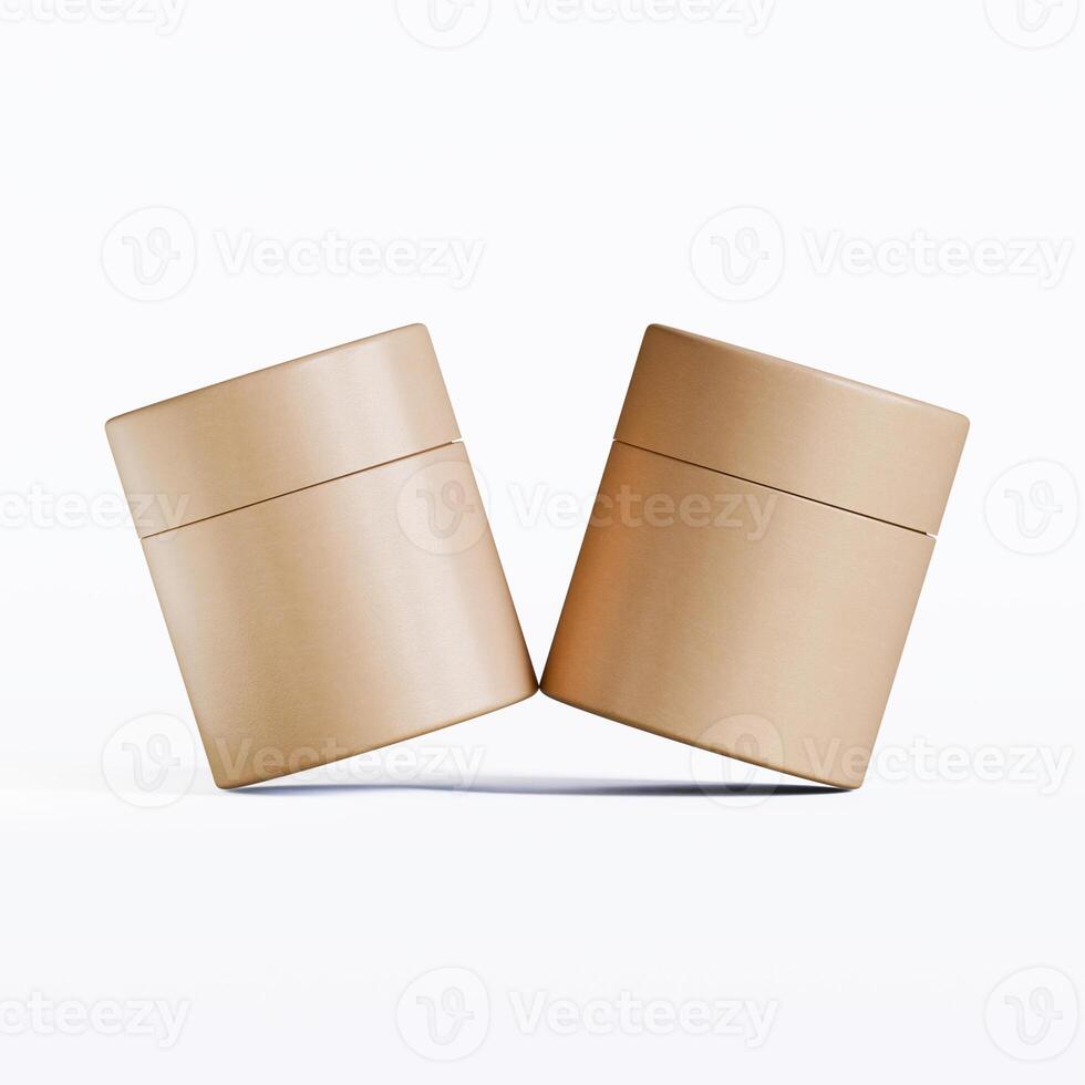 Two brown boxes sitting on top of each other photo