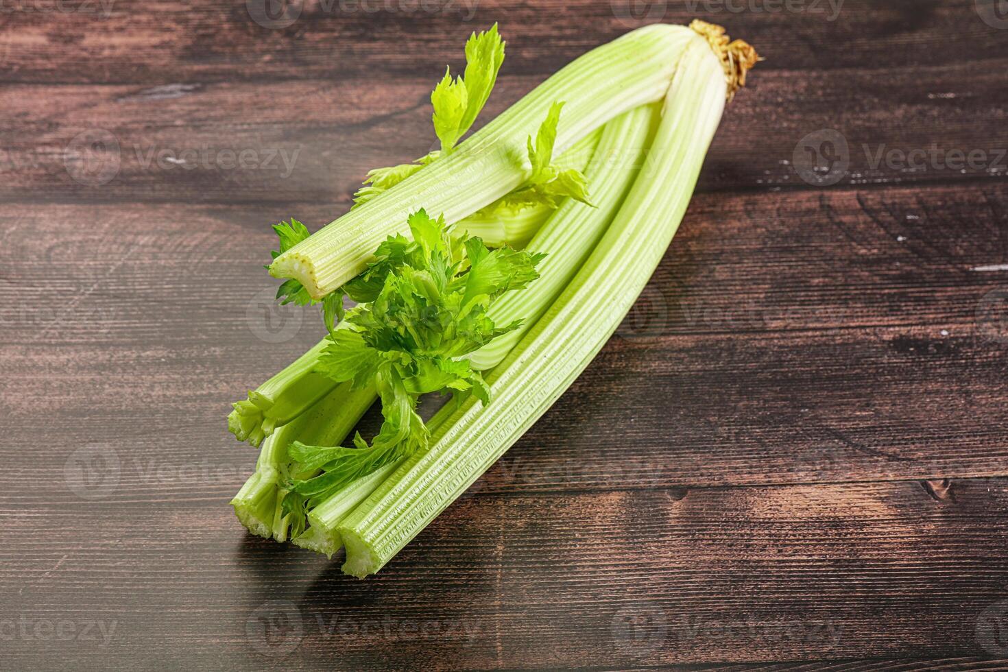 Vegan cuisine - raw celery stem photo