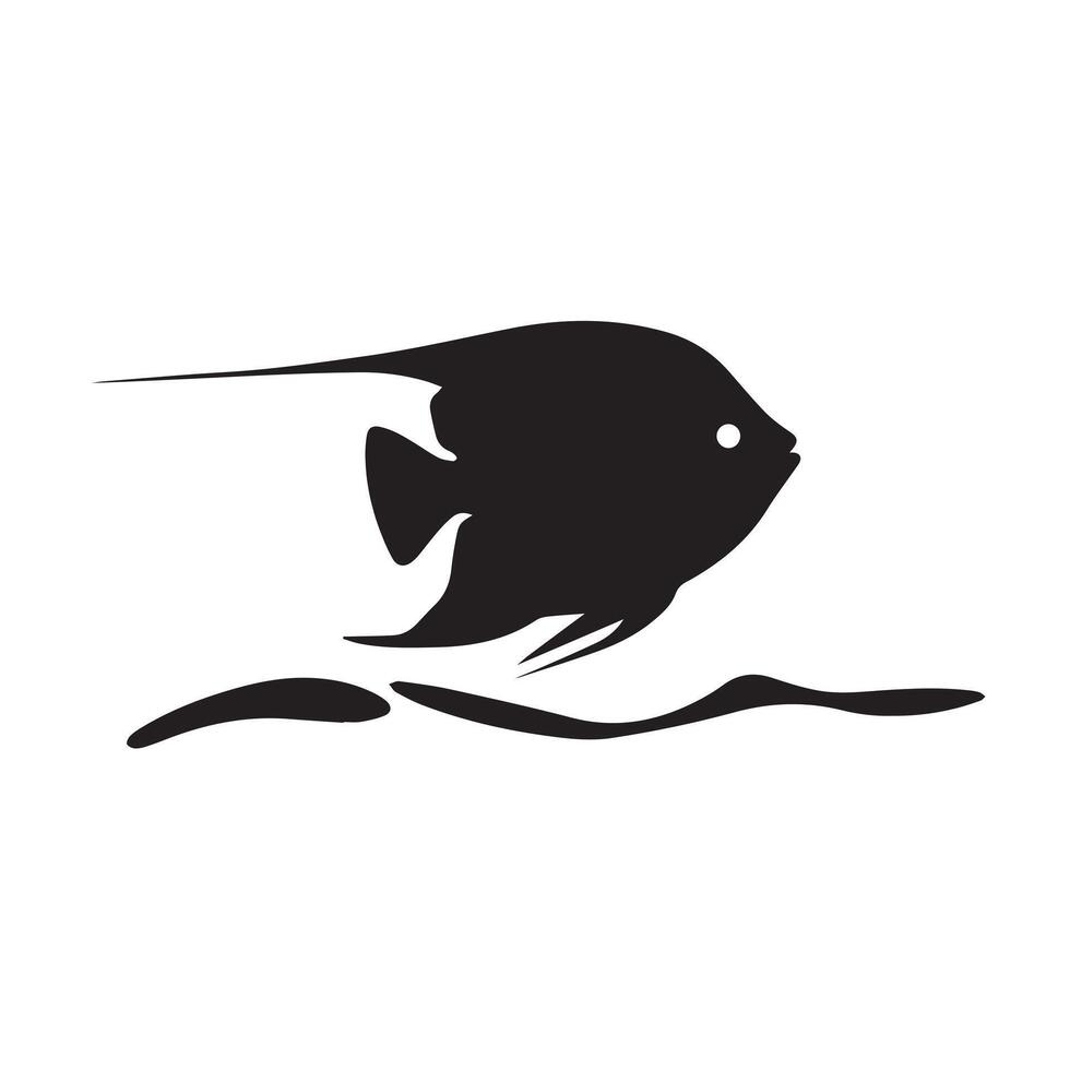 Leaping Salmon Graphic Pose vector