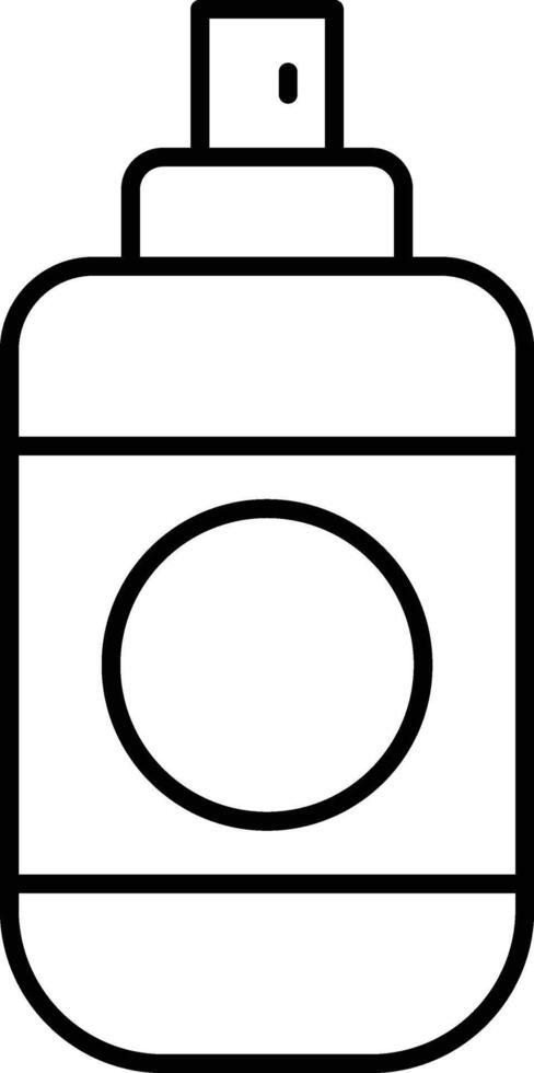 Bear Spray Line Icon Design vector