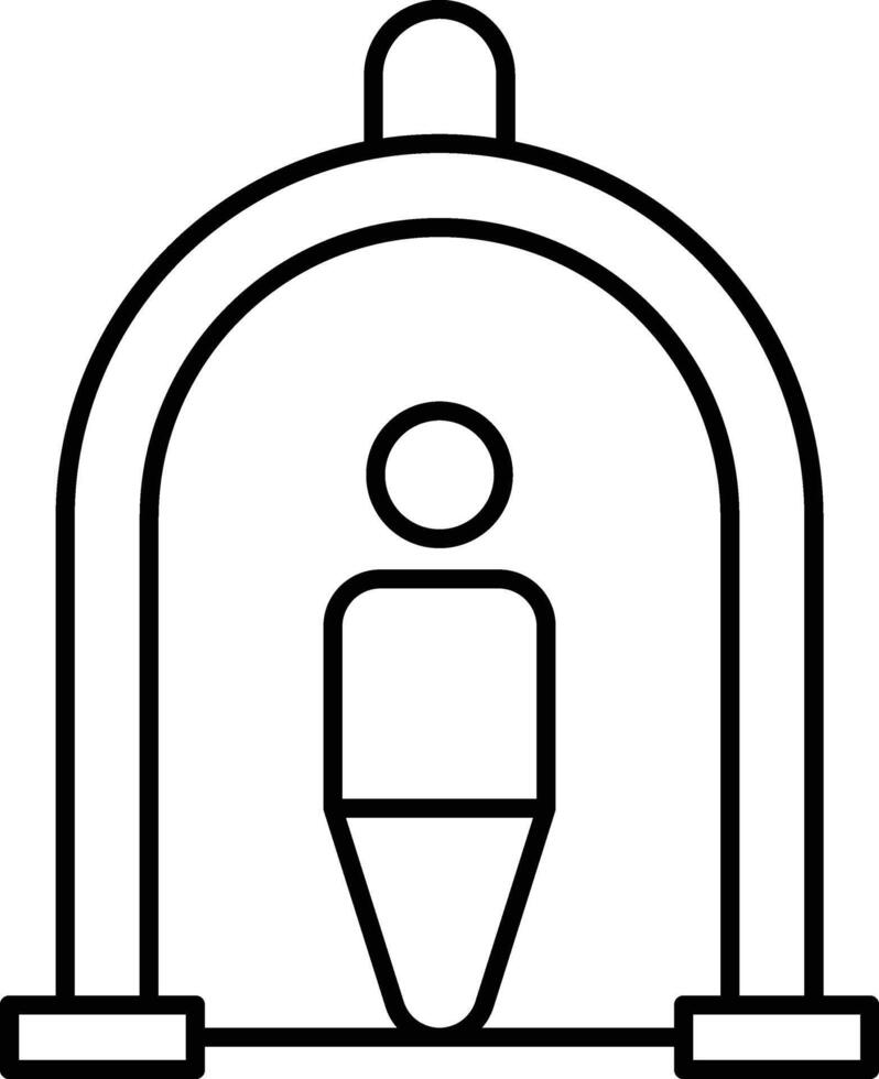 Security Checkpoint Line Icon Design vector