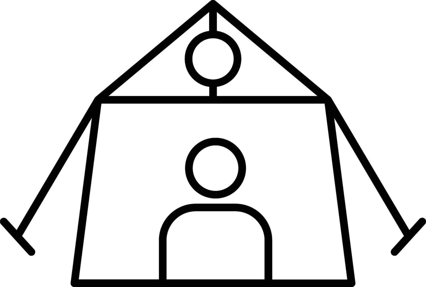 Shelter Line Icon Design vector