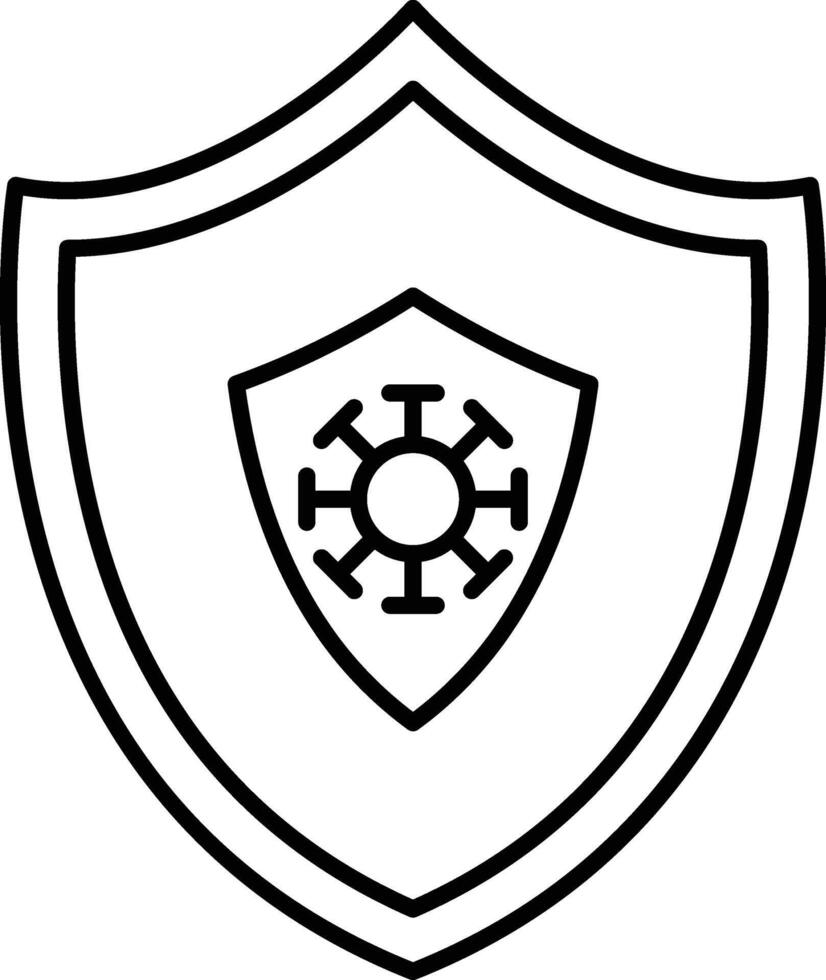 Antivirus Line Icon Design vector