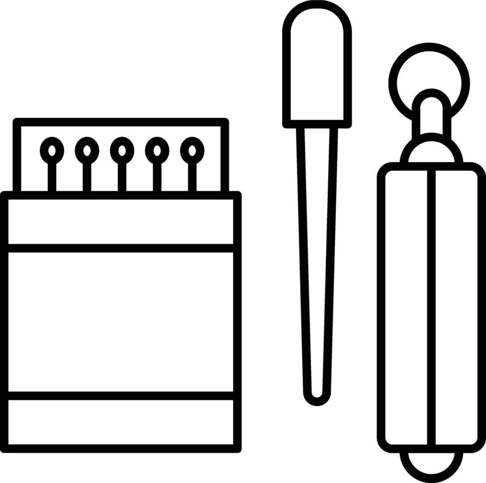 Firestarter Kit Line Icon Design vector