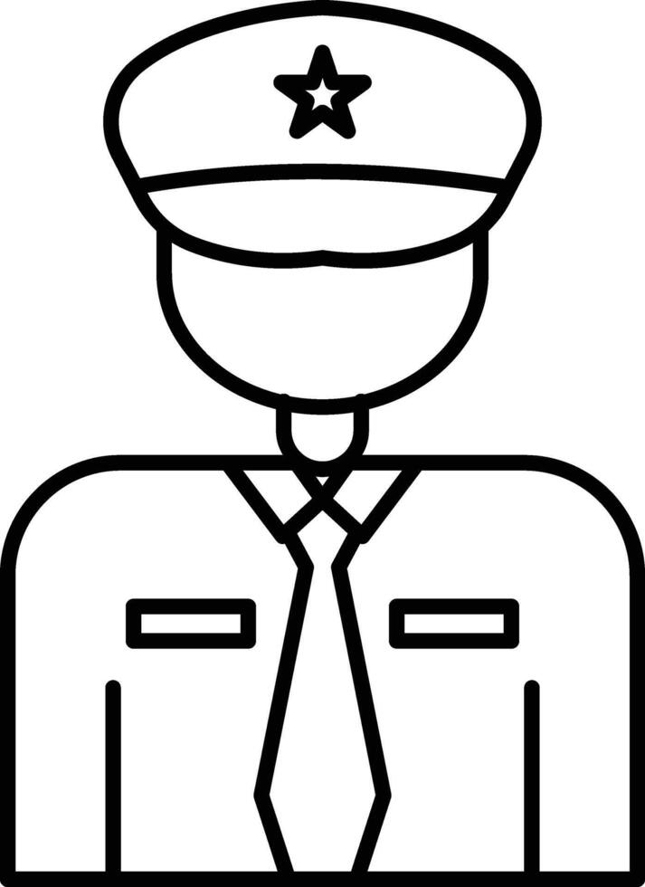 Security Guard Line Icon Design vector