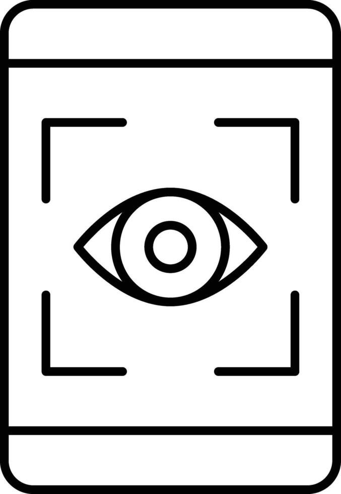 Eye Scan Line Icon Design vector