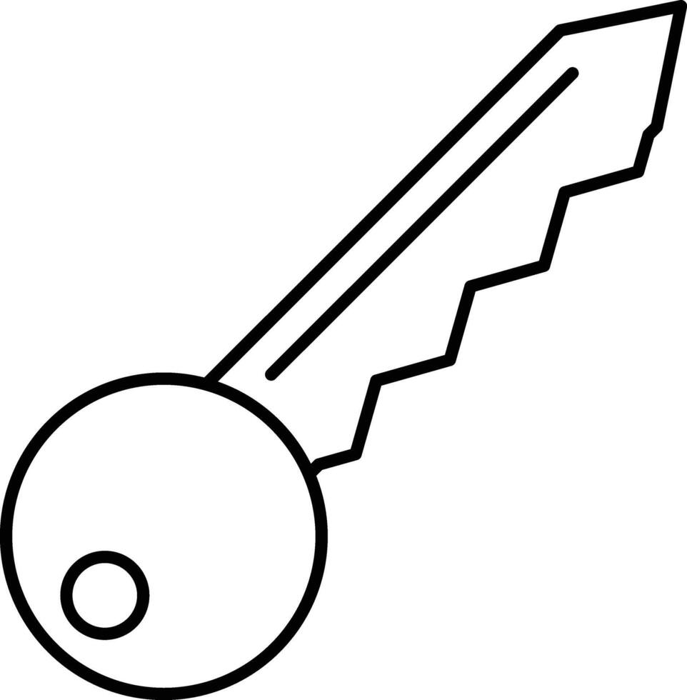 Key Line Icon Design vector