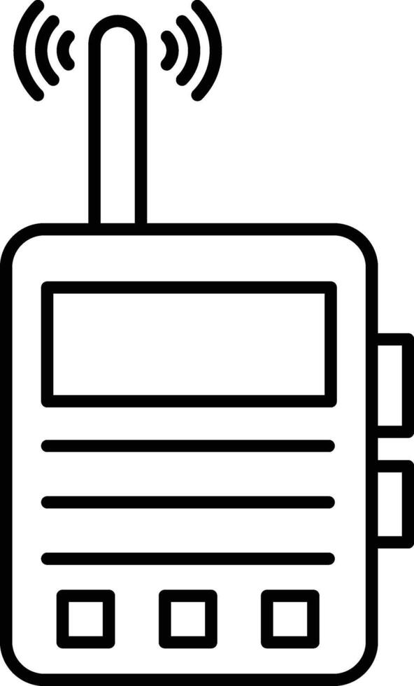 Emergency Radio Line Icon Design vector