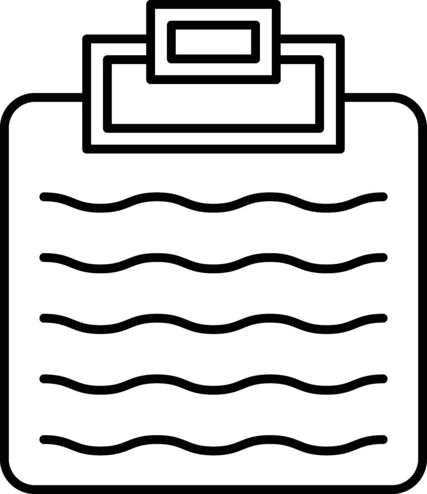 Short Notes Line Icon Design vector